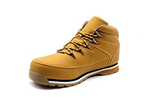 Mapleaf Hombre Botas Botines Zapatos Cálido Aire Libre Boots Urbano Senderismo Esquiar Caminando Botas Amarillio -45