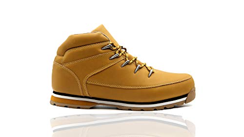 Mapleaf Hombre Botas Botines Zapatos Cálido Aire Libre Boots Urbano Senderismo Esquiar Caminando Botas Amarillio -45