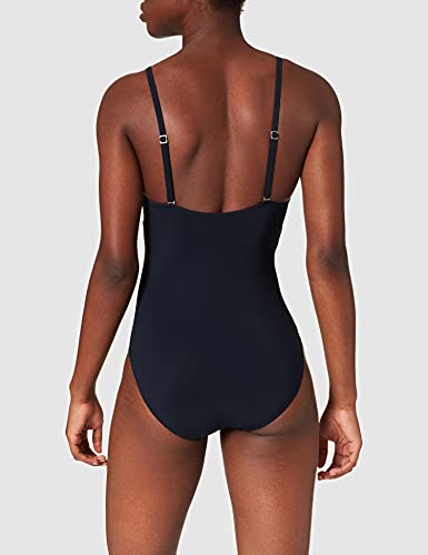 Marc O’Polo Body & Beach Beachsuit Mono, Schwarz (Blauschwarz 001), Talla Alemana: 38, 75C (Talla Fabricante: 038C) para Mujer