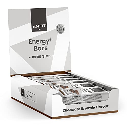 Marca Amazon - Amfit Nutrition Barritas energéticas - Sabor Choc Brownie - 12 x 60g