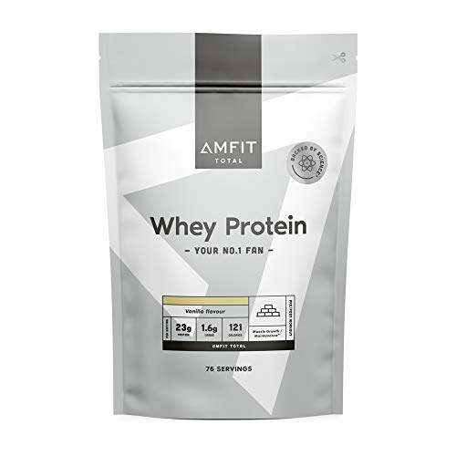 Marca Amazon - Amfit Nutrition Proteína de Suero de Leche en Polvo 2.27kg - Vainilla (anteriormente PBN)