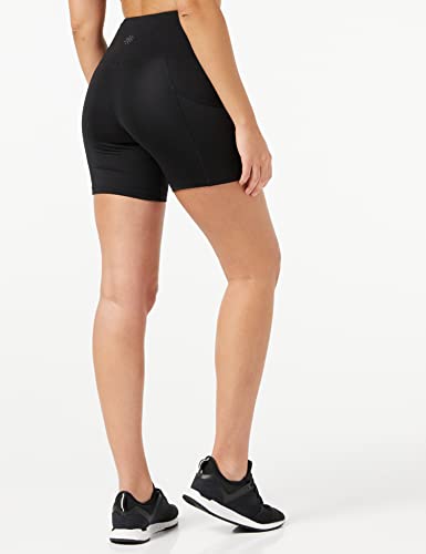 Marca Amazon - AURIQUE Shorts de Deporte Mujer, Negro (Black), 38, Label:S