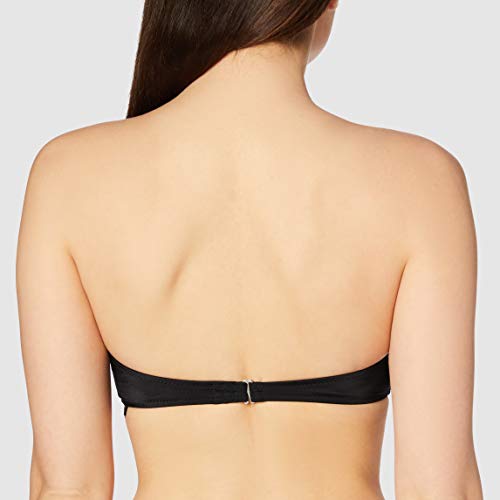 Marca Amazon - IRIS & LILLY Parte de Arriba de Bikini Bandeau Mujer, Negro (Nero), L, Label: L