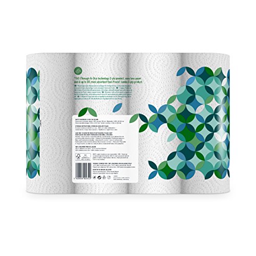 Marca Amazon - Presto! Papel de cocina - 32 (8x4) rollos de 2 capas (51 hojas x rollo)