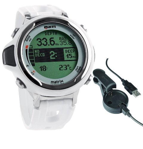 Mares Matrix – Color Blanco – Ordenador de buceo de pulsera Modelo – 414167 de