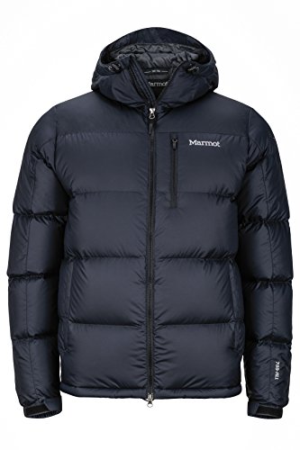 Marmot Guides Down Hoody Chaqueta De Plumas Aislante Ligera, 700 Pulgadas Cúbicas, Chaqueta para Exteriores, Anorak Resistente Al Agua, Resistente Al Viento, Hombre, Black, L