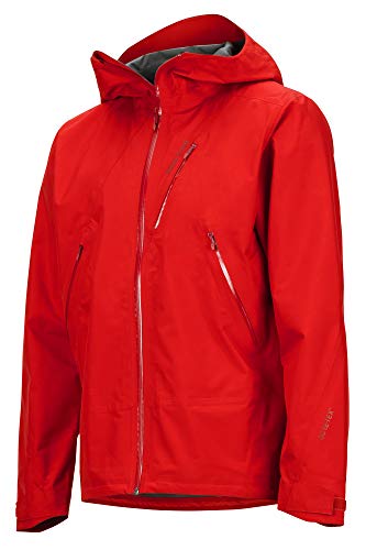 Marmot Knife Edge Jacket Chubasquero Rígido, Chaqueta Impermeable, A Prueba De Viento, Impermeable, Transpirable, Hombre, Victory Red, S