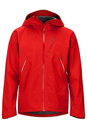 Marmot Knife Edge Jacket Chubasquero Rígido, Chaqueta Impermeable, A Prueba De Viento, Impermeable, Transpirable, Hombre, Victory Red, S