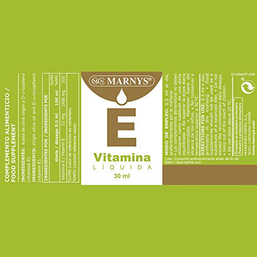 MARNYS Vitamina E Líquida Protección Antioxidante Pipeta 30ml