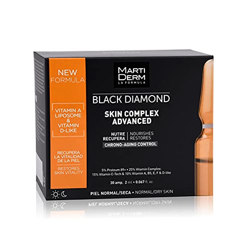 Martiderm Black Diamond Antiarrugas, Piel seca/normal, 30 ampollas de 2 ml