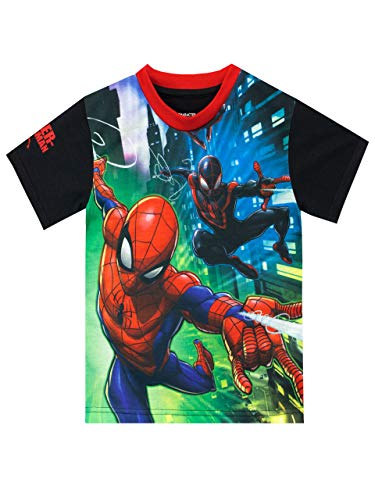 Marvel Camiseta de Manga Corta para niños El Hombre Araña Multicolor 2-3 Años