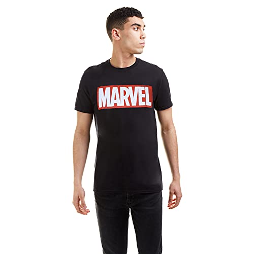 Marvel Camiseta Manga Corta Core Logo Negro L