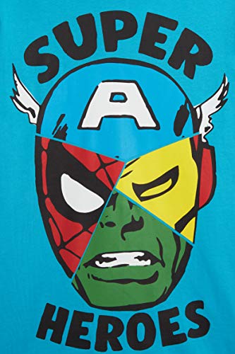 Marvel Camiseta Niño, Camisetas Niño Manga Corta de Los Vengadores Iron Man Capitan America Hulk y Spider Man, Ropa Niño 100% Algodon, Regalos para Niños y Adolescentes (9-10 años)