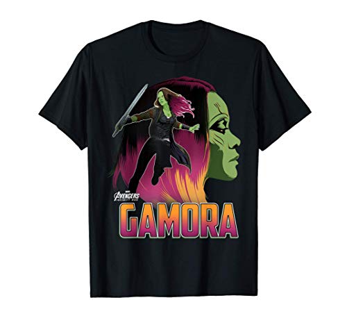 Marvel Infinity War Gamora Head Profile Camiseta