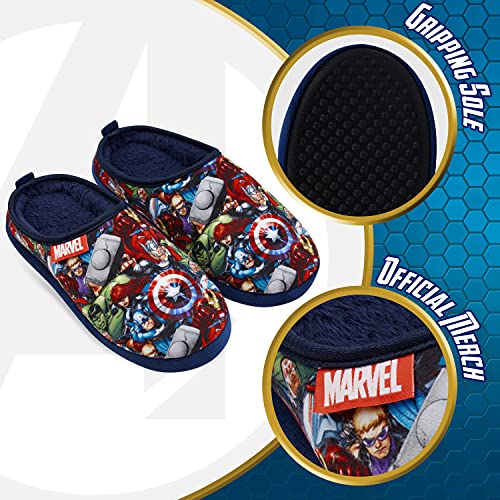 Marvel Zapatillas Casa Hombre, Pantuflas Hombre con Superheroes Capitan America Iron Man Thor y Hulk, Regalos Para Hombre y Adolescente (45, numeric_45)