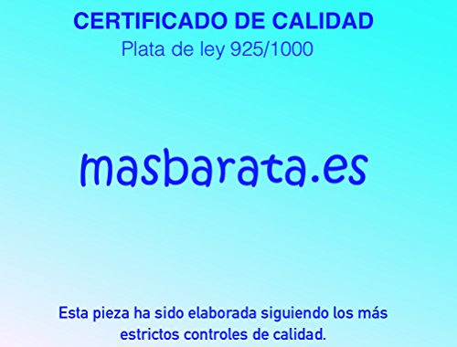 MASBARATA.ES Pulsera Ola DE MAR con Hilo Azul DE Plata DE Ley 925/1000. (Azul)
