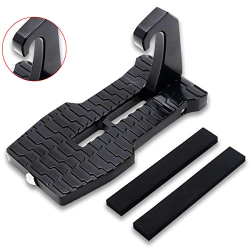 MASO - Escalera para Puerta de Coche con Martillo de Seguridad, Pedal Plegable para Coche/Parrillo/vehículo con Gancho en Forma de U