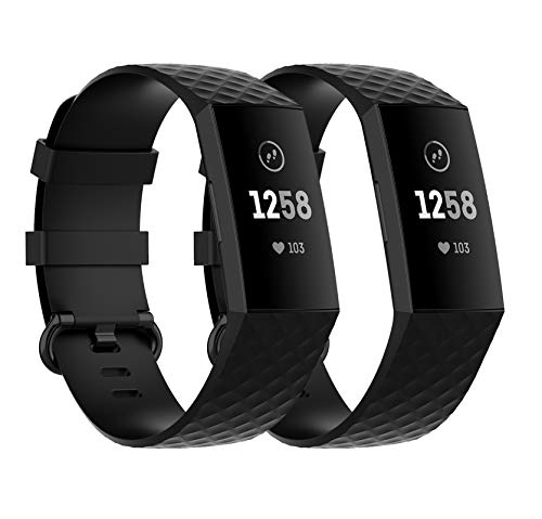 Maspen Correas Compatible para Fitbit Charge 4 Correa/Fitbit Charge 3 Correa Pulsera Reloj Silicona Banda Compatible para Fitbit Charge 4 Correas Mujeres y Hombres