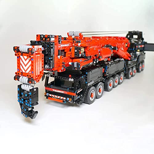 MASSAGERS Technic Liebherr LTM 11200 Crane Model 7692 Pieces 2.4G Bluetooth Phone Control Dual RC con 8 Motores Mammoth Giant Crane Model Compatible con Lego