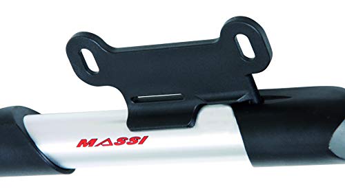 Massi CM28 Aluminio Inflador para Bicicleta, Unisex Adulto, Negro/Plata, 210 mm