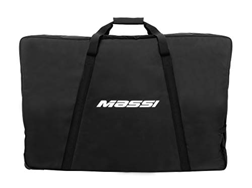 Massi Maleta portabicicletas con Ruedas, Adultos Unisex, Negro, u