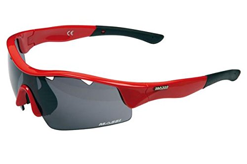 Massi Mito - Gafas de Ciclismo Unisex, Color Rojo