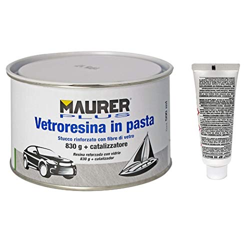 MAURER 14075020 Masilla Fibra Vidrio 500 ml. (con Endurecedor)