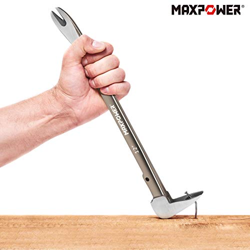 MAXPOWER Palanca para Quitar Clavos, Pie de Cabra, Set de 2 Piezas, 210mm y 300mm