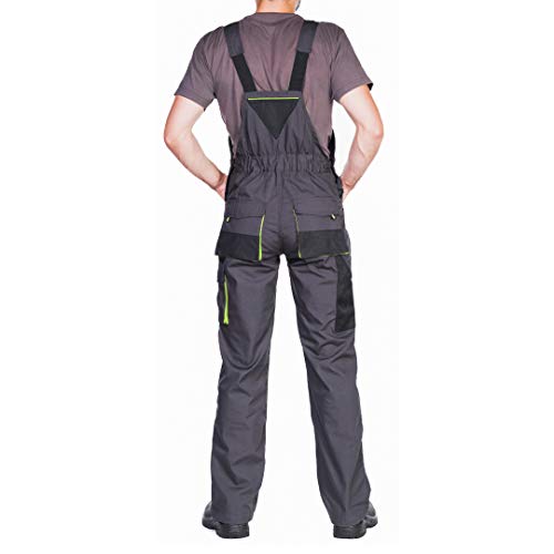 MAZALAT work wear Pantalones de Trabajo para Hombre, Pantalon de Seguridad, Pantalones con Peto de Trabajo para Hombre, Ropa Hombre, Bolsillos Multiusos, S - 3XL, con Rodilleras Trabajo 48