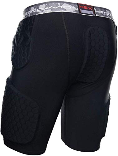 McDavid Hex Pad Wrap Around - Pantalones cortos con amortiguación, color blanco, talla S