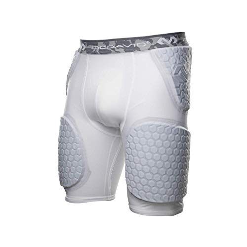 McDavid Hex Pad Wrap Around - Pantalones cortos con amortiguación, color blanco, talla S