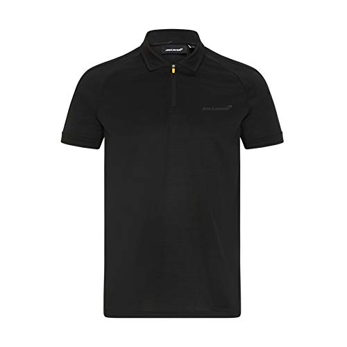 McLaren - Mercancía Oficial de Fórmula 1 2021 Colección - Hombre - Tech Polo - Manga Corta - Negro - L