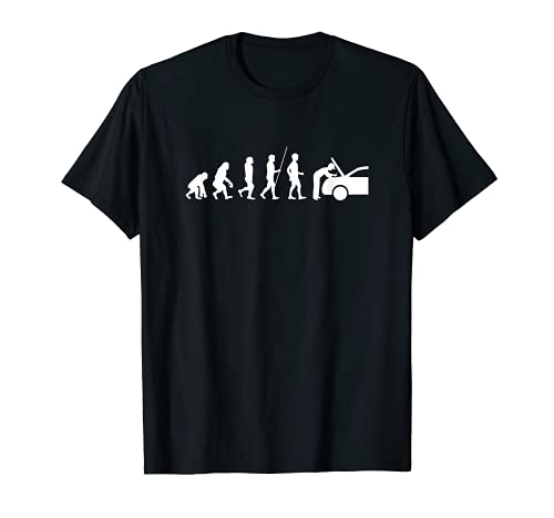 Mecánico De Automóviles Evolución Lindo Reparador Técnico Divertido Camiseta