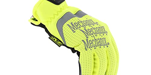 Mechanix Wear - Guantes Hi-Viz FastFit (Grande, Amarillo Fluorescente)