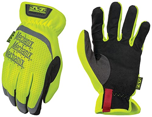 Mechanix Wear - Guantes Hi-Viz FastFit (Grande, Amarillo Fluorescente)