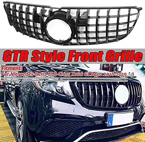 MECHYUM Auto Front-&Kühlergrille Für Mercedes Benz Gls-Class X166 Gls450 2016 2017 2018 2019, Stoßstange Radiator Netzabdeckung Dekorative Abdeckung Änderungszubehör