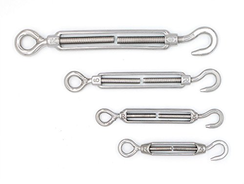 mecollection M4/M5/M6/M8�acero inoxidable 304�Hook & Ojo Tensor Gancho ropetension Pack de 5