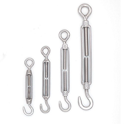 mecollection M4/M5/M6/M8�acero inoxidable 304�Hook & Ojo Tensor Gancho ropetension Pack de 5