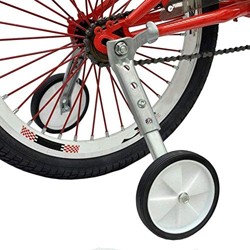 Mediawave Store - Par de ruedas estabilizadoras para entrenamiento de bicicleta de 16 a 24 pulgadas, ruedas universales, bicicletas con cambio o ruedas adicionales laterales normales para bicicleta.