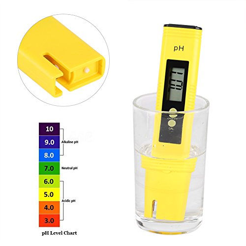 Medidor De Ph Digital,Medidor Ph Y Cloro Piscinas Protable LCD Digital Ph Meter Pen Aquarium Pool Water Wine Tester Tool