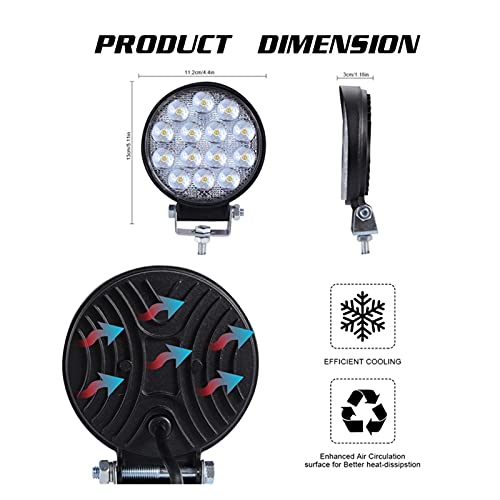 MEILIJIE XIAOXU MIN Barra De Luz LED 2pcs 4pcs 4 Pulgadas 140w 14000lm Foco Redondo POD Off Off Fog Fog DRINGE Techo Barra Ajuste para Jeep, SUV Camión, Cazadores (Color : Black)