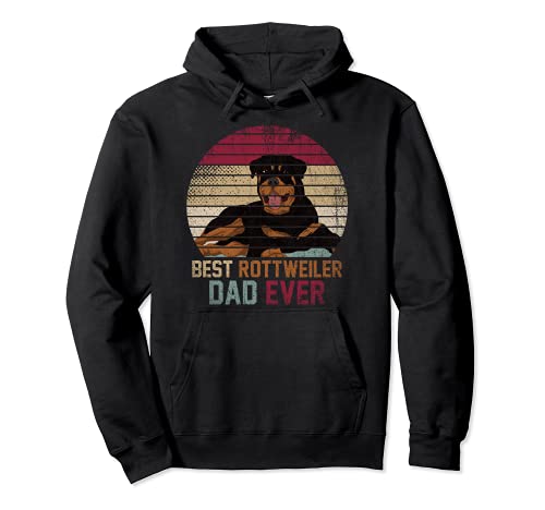 Mejor Rottweiler Dad Ever Dog Rottie Propietario Retro Rottweiler Sudadera con Capucha