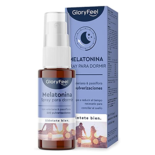 Melatonina Spray 30 ml (220 pulverizaciones) con Pasiflora, Valeriana, Melisa y Lavanda + Vitamina B6 y B1, Sueño reparador - Contra el Insomnio y, Suave sabor a Menta - Melatonina Forte 1mg