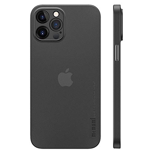 memumi Case para iPhone 12 Pro MAX Ultrafina 0.3 mm Revestimiento Mate Protector Carcasa para iPhone 12 Pro MAX 2020 Funda Slim con Anti-arañazos y Sin Huella Digital 6.7pulgadas Negro Translúcido