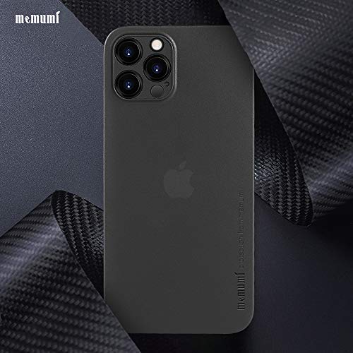 memumi Case para iPhone 12 Pro MAX Ultrafina 0.3 mm Revestimiento Mate Protector Carcasa para iPhone 12 Pro MAX 2020 Funda Slim con Anti-arañazos y Sin Huella Digital 6.7pulgadas Negro Translúcido