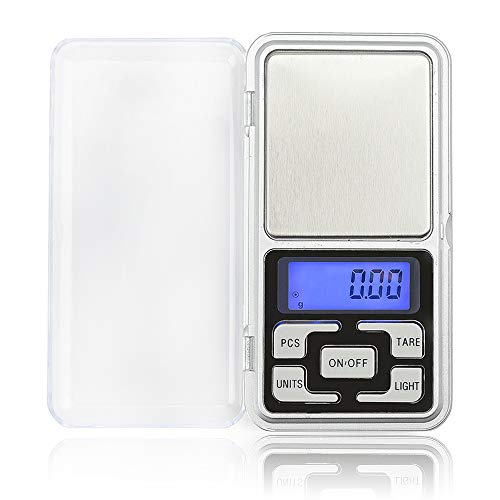 Mengshen Digital Pocket Jewelry Scale High Precision Milligram Scale Steelyard 1.1lb/500g (0.01g) Reloading for Jewelry and Gems Small Electronic Scale