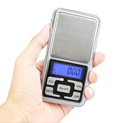 Mengshen Digital Pocket Jewelry Scale High Precision Milligram Scale Steelyard 1.1lb/500g (0.01g) Reloading for Jewelry and Gems Small Electronic Scale