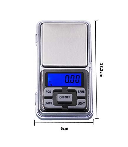 Mengshen Digital Pocket Jewelry Scale High Precision Milligram Scale Steelyard 1.1lb/500g (0.01g) Reloading for Jewelry and Gems Small Electronic Scale