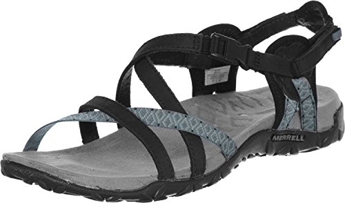 Merrell Terran Lattice Ii Tira de tobillo para Mujer, Negro, 38 EU