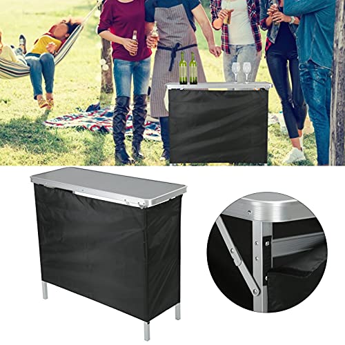 Mesa de Bar Plegable, Mesa de Picnic portátil, multipropósito, Feria Comercial, Mesa de Fiesta, Accesorio de Barra, Muebles para Picnic al Aire Libre, Camping, Pesca, Barbacoa